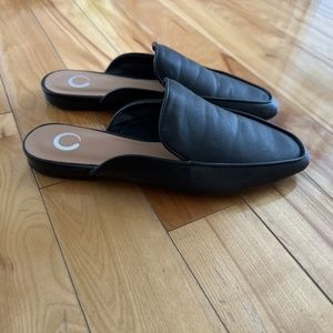 Journee Collection Black Mules - Aliza Black